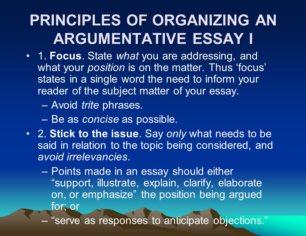 Argumentive Essays