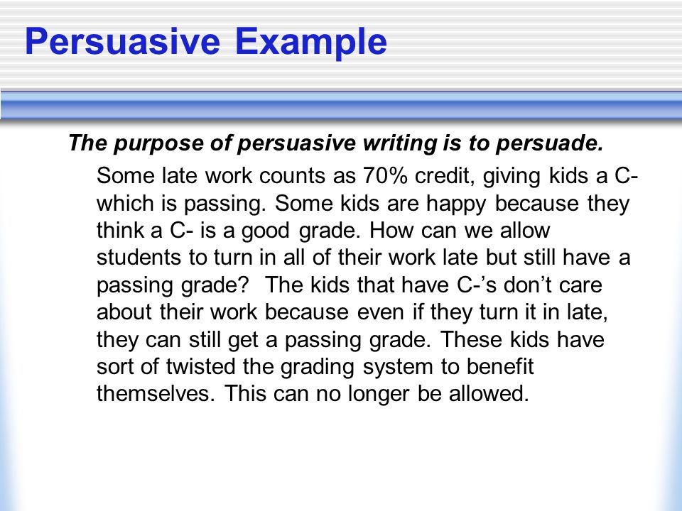 A Persuasive Essay