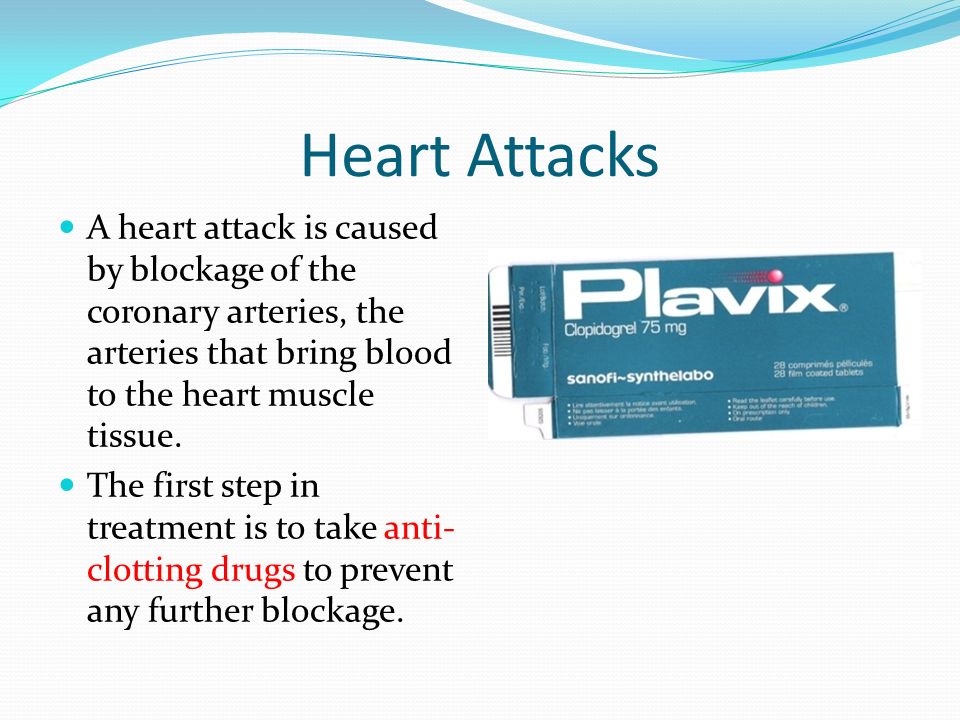Heart Attacks A heart attack is caused by blockage of the coronary arteries, the arteries that bring blood to the heart muscle tissue.