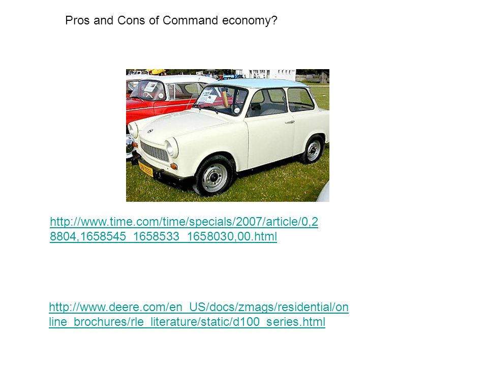 Pros and Cons of Command economy.