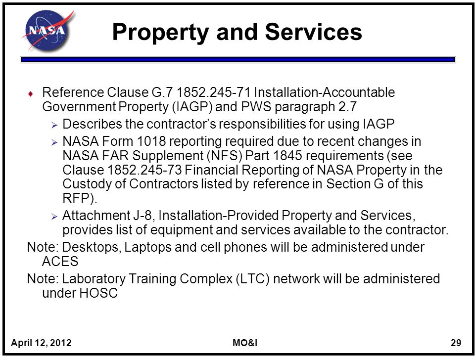 national aeronautics and space administration george c marshall nasa form 1018