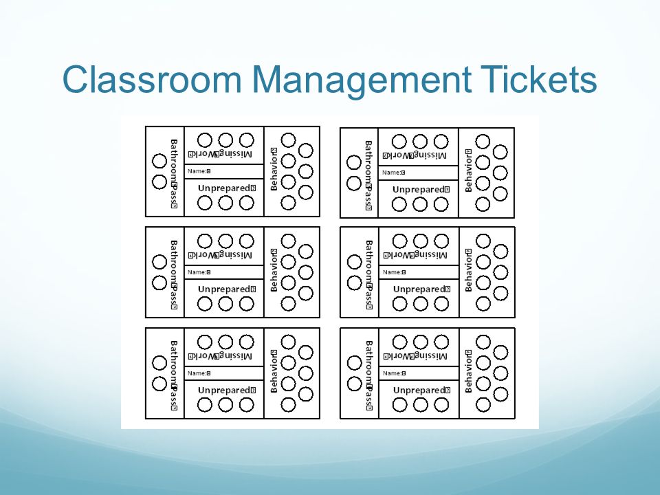 Classroom Management Tickets
