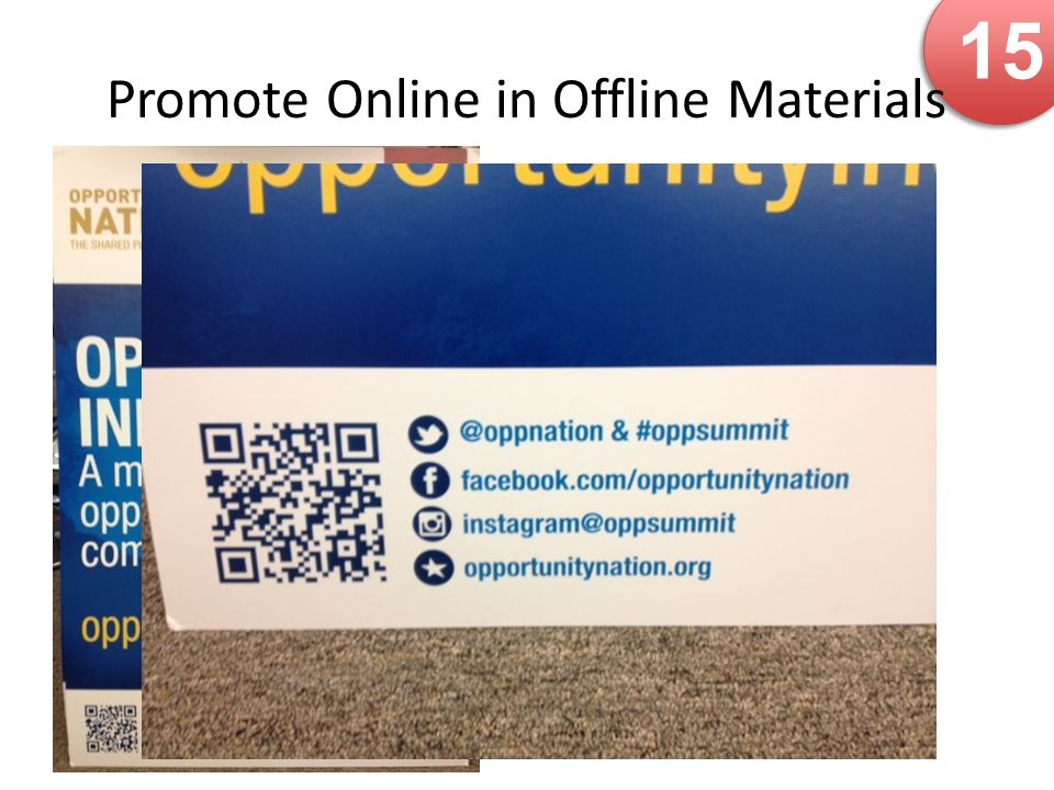 15 Promote Online in Offline Materials