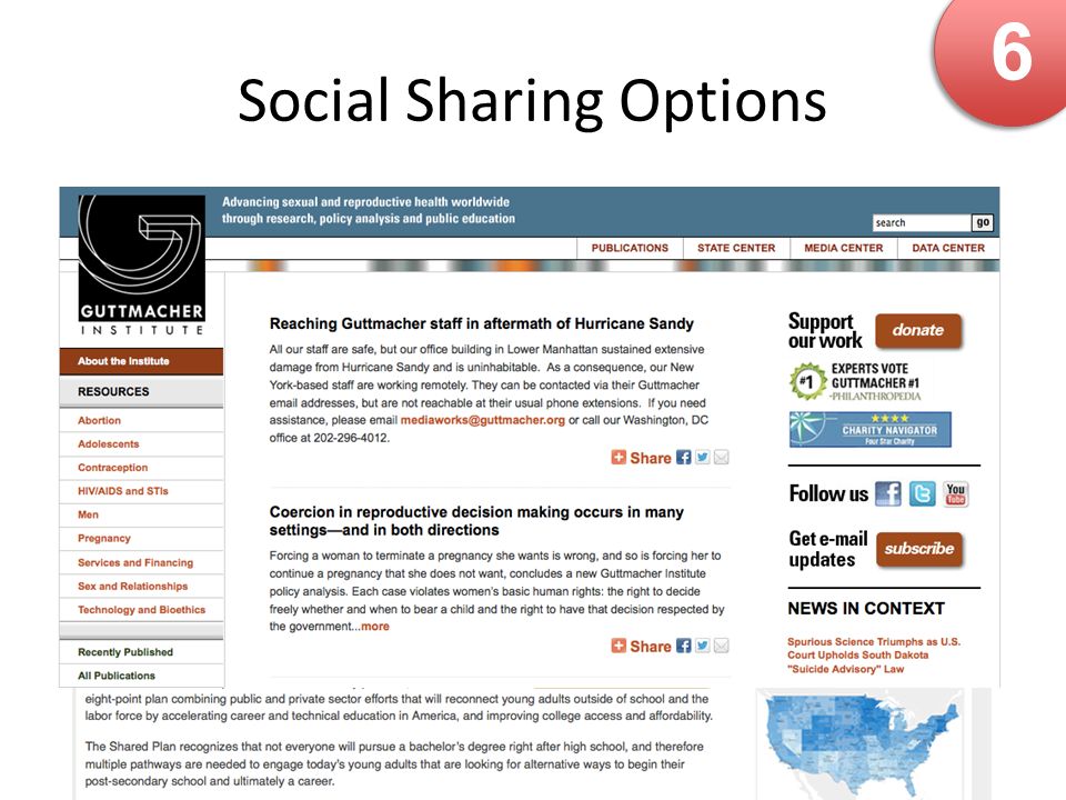 Social Sharing Options 6 6