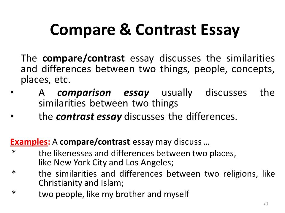 Compare contrast essay of two cities
