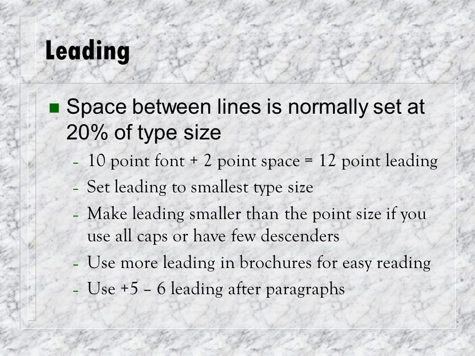 introduction to type in graphic design aee 210 jim lucas modified by type size