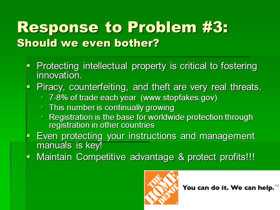 Response to Problem #3: Should we even bother.