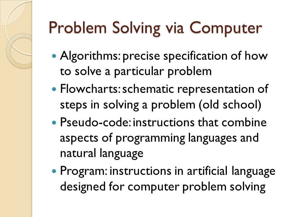 Problem Solving Computer