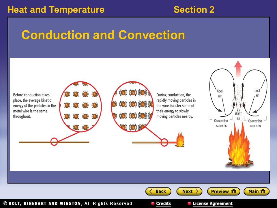 Heat and TemperatureSection 2 Conduction and Convection