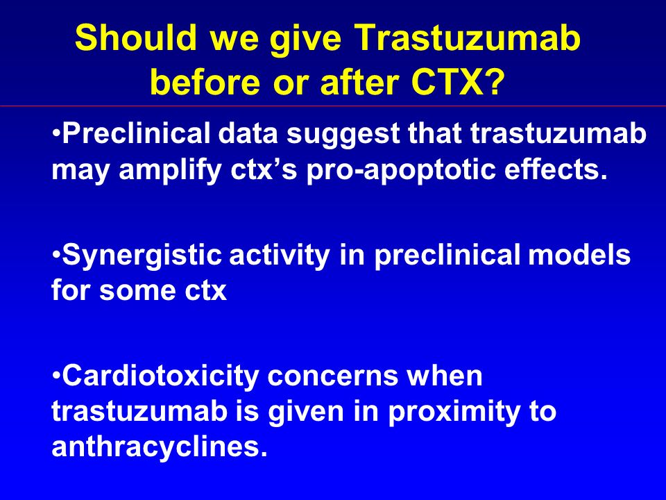 Should we give Trastuzumab before or after CTX.