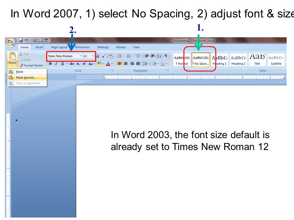 Dissertation Font Size