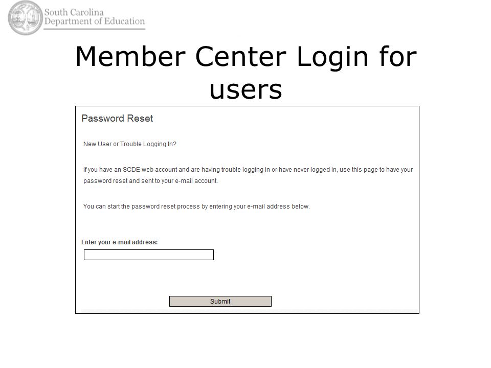 Member Center Login for users