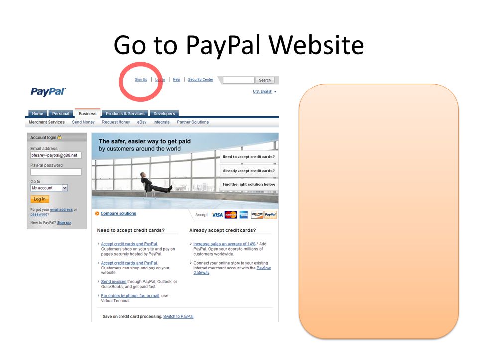 Go to PayPal Website