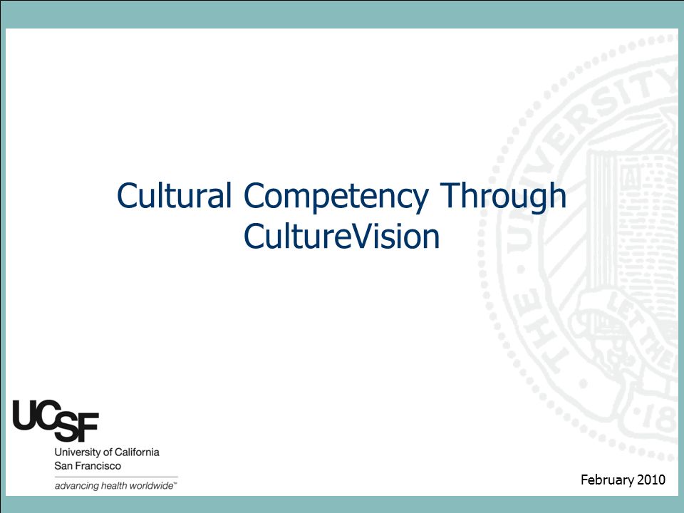 Cultural Competency Through CultureVision February 2010