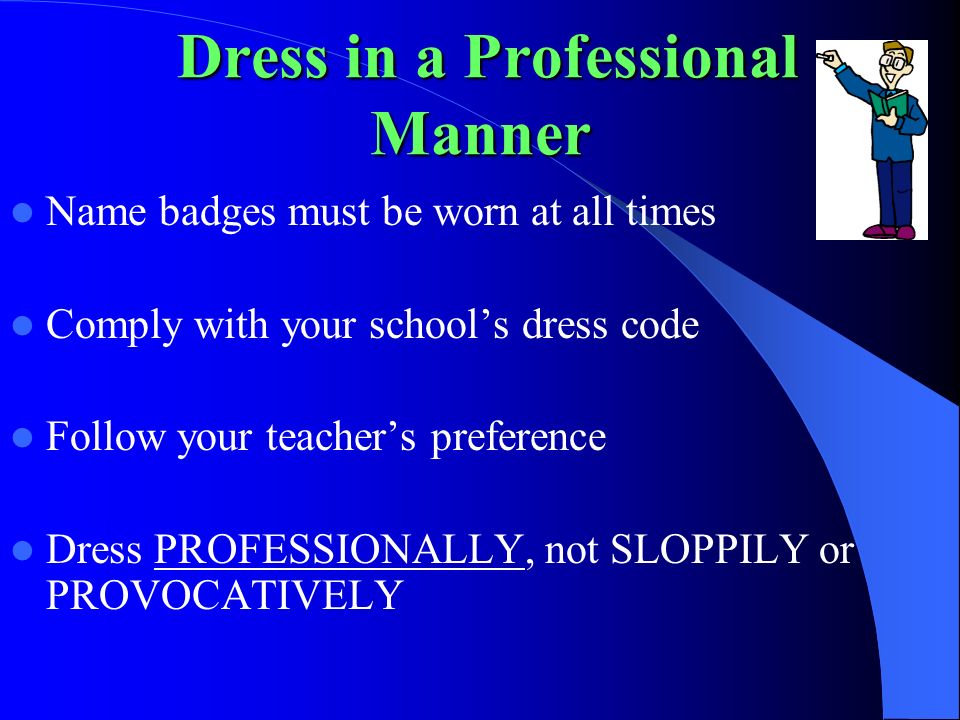 Dress code professional image name Dress code professional image name