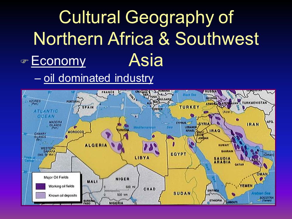 Cultural Geography of Northern Africa & Southwest Asia F Economy –oil dominated industry