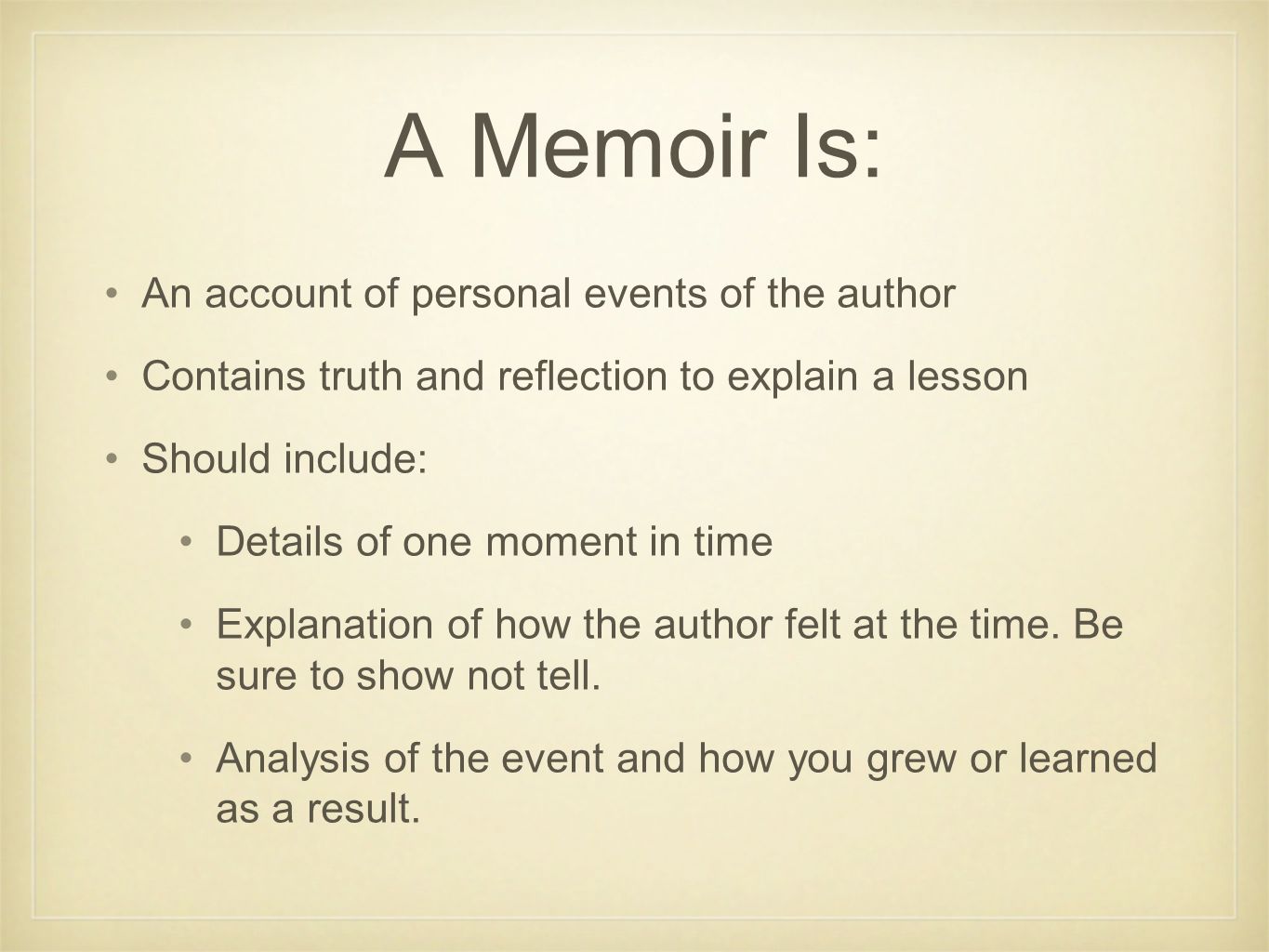 memoir examples memoir examples