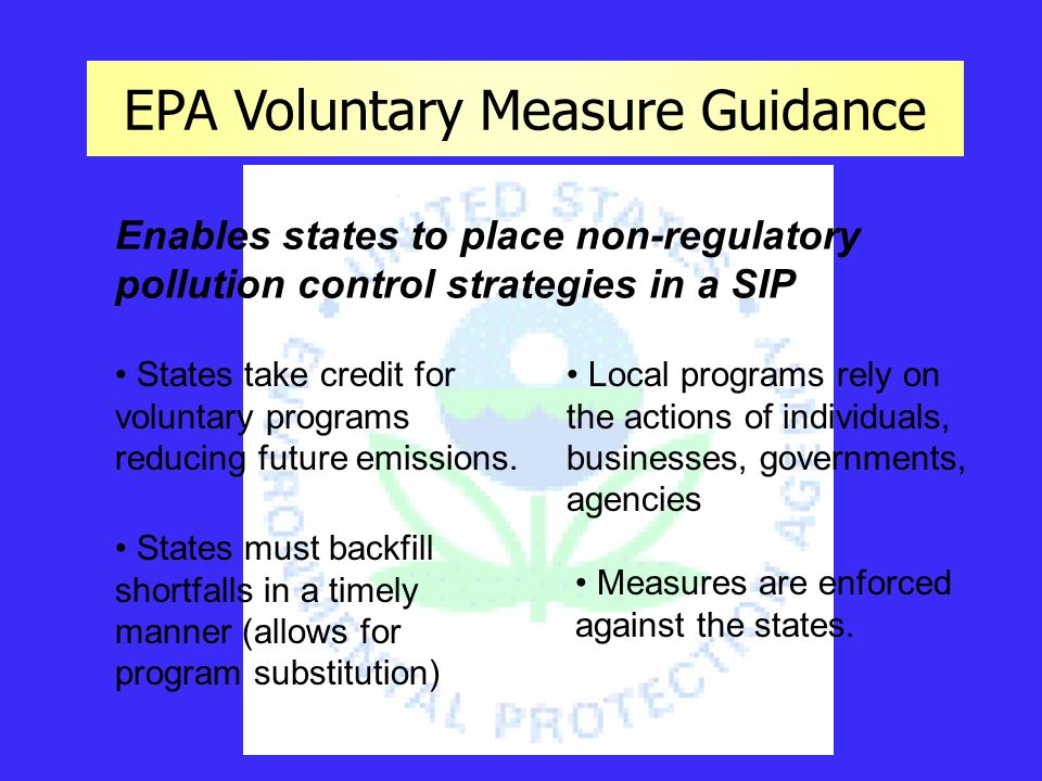 States take credit for voluntary programs reducing future emissions.
