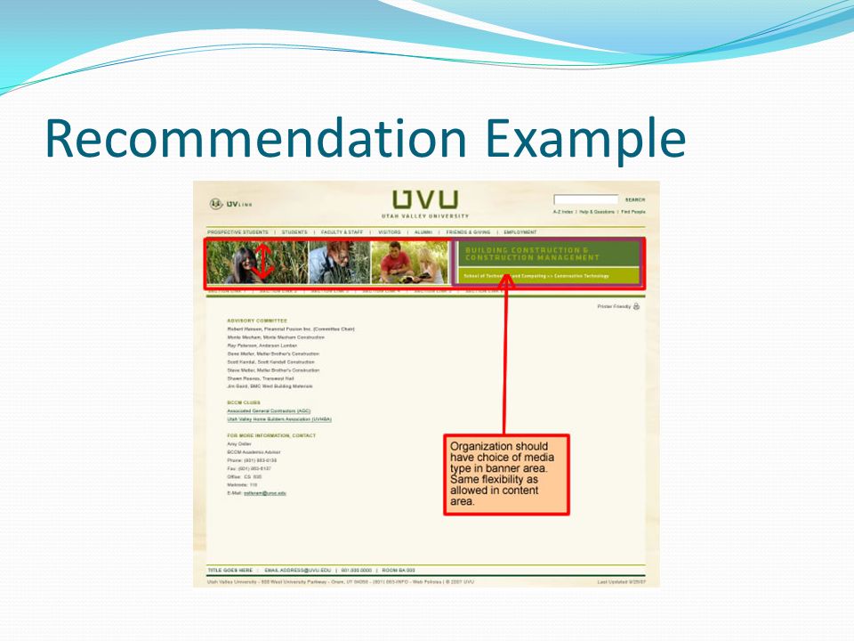 Recommendation Example