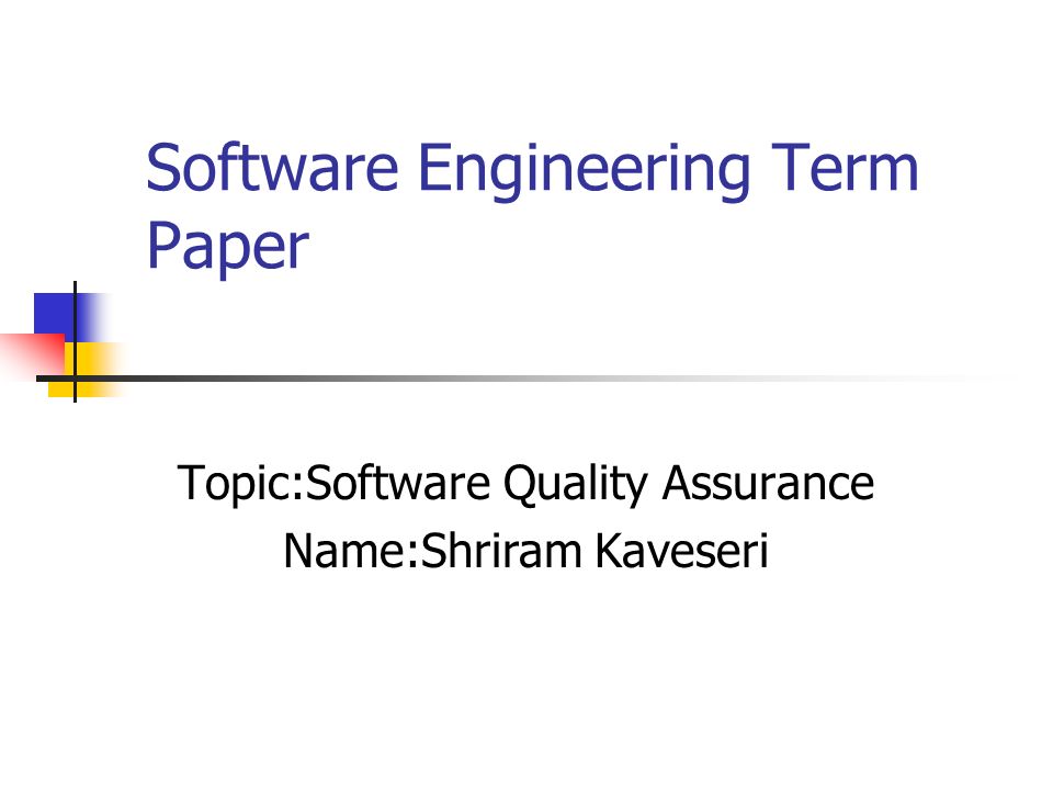 Buy research papers online cheap software quality assurance