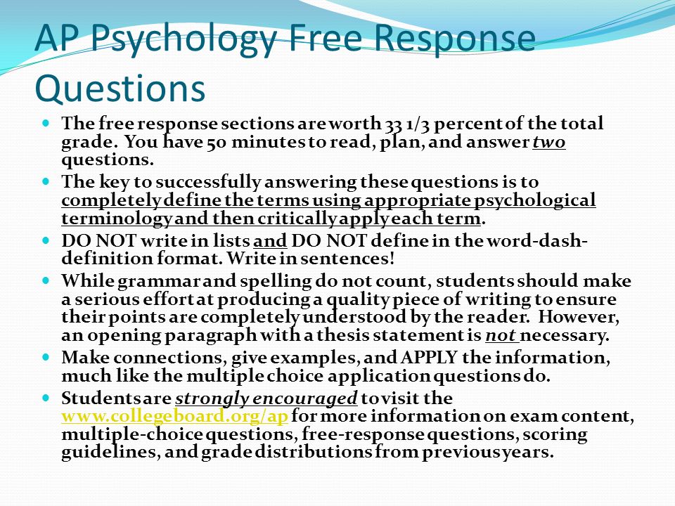ap psychology essay questions