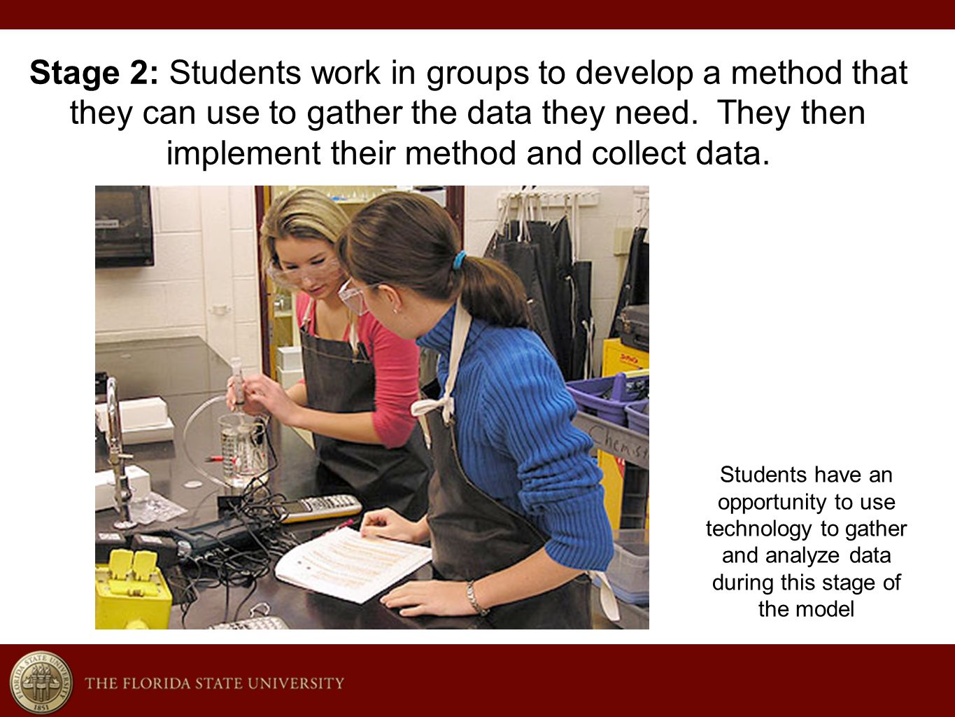 Stage 2: Students work in groups to develop a method that they can use to gather the data they need.