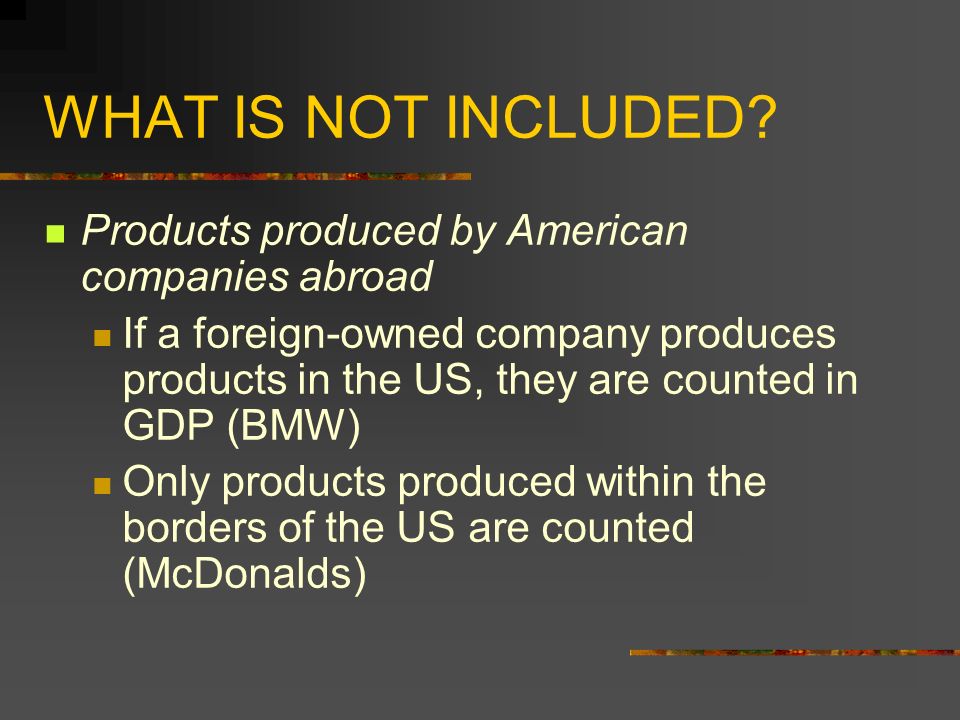 what is not included in gdp