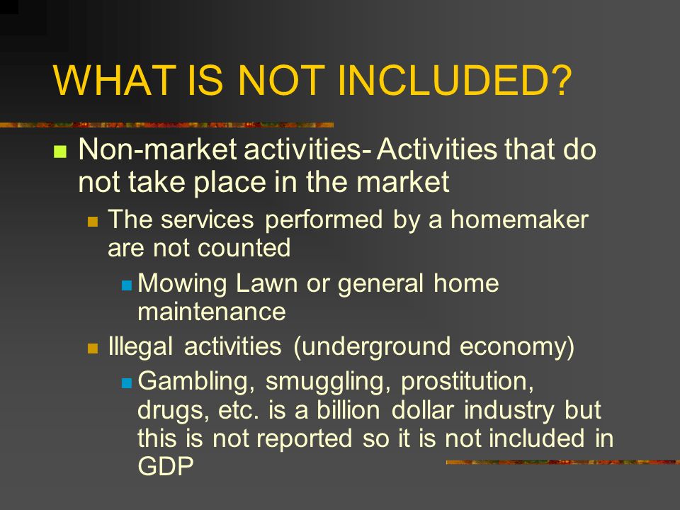 what is not included in gdp