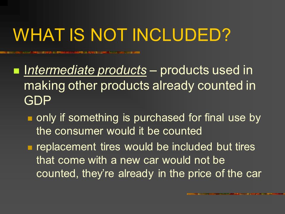 what is not included in gdp