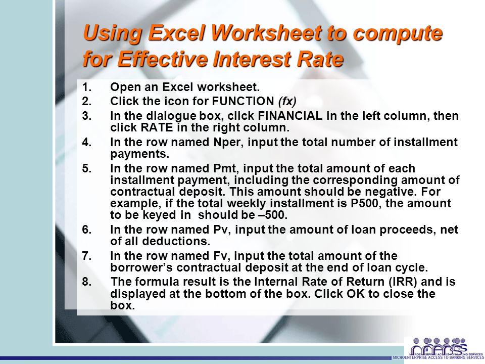 interest rate worksheet