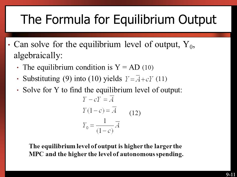 Chapter 9 Income And Spending Item Etc Mcgraw Hill Irwin 11 9 The Formula