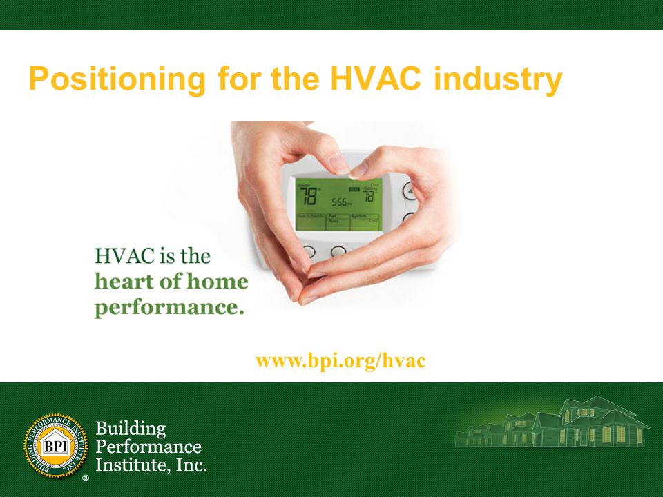 Positioning for the HVAC industry