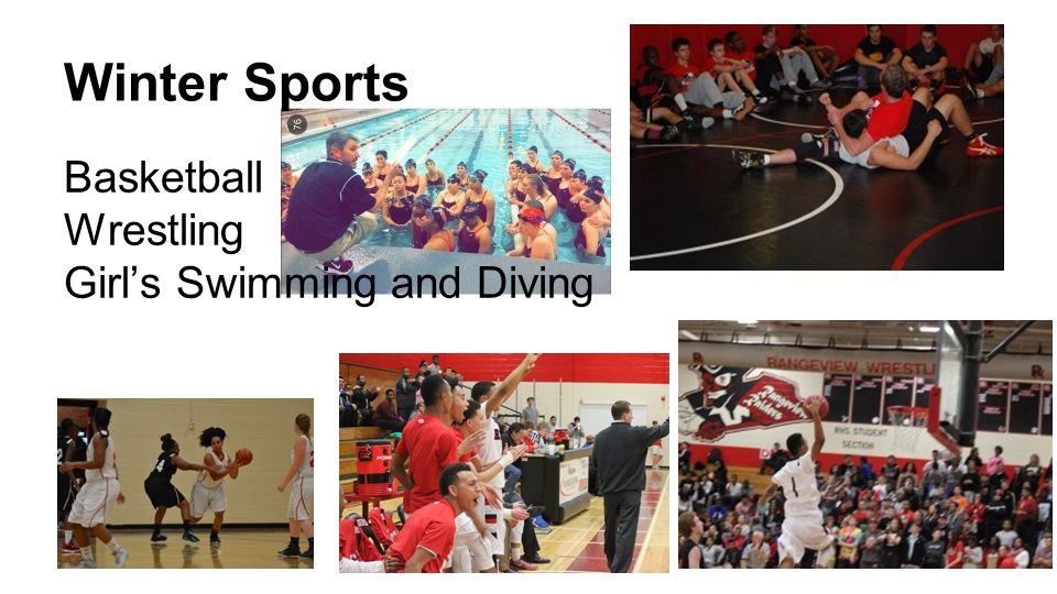 Winter Sports Basketball Wrestling Girl’s Swimming and Diving