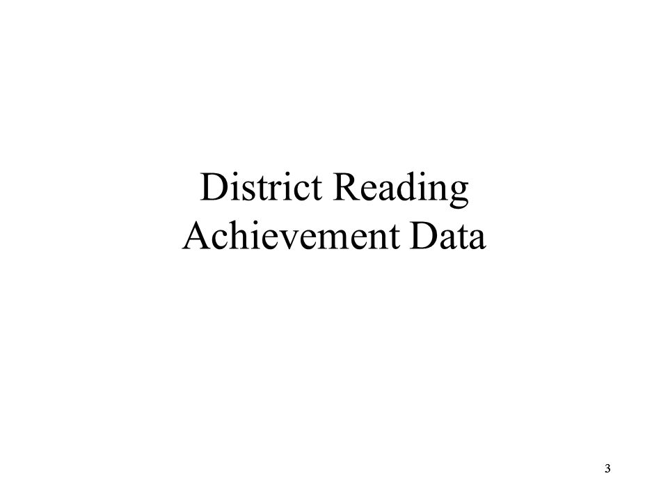333 District Reading Achievement Data