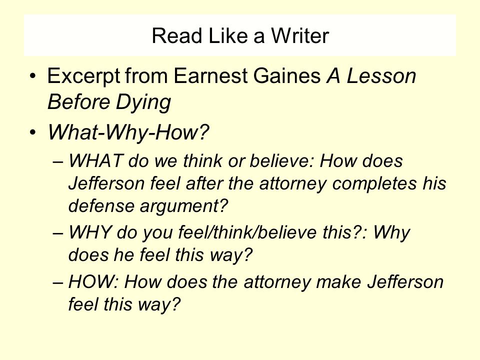 a lesson before dying an unfair A lesson before dying follows the tragic last months of a young african american man who is used as a scapegoat for a couple of white men dying it is set in rural south in the 1940s where jim crow laws and the remnants of. a lesson before dying an unfair A lesson before dying follows the tragic last months of a young african american man who is used as a scapegoat for a couple of white men dying it is set in rural south in the 1940s where jim crow laws and the remnants of.