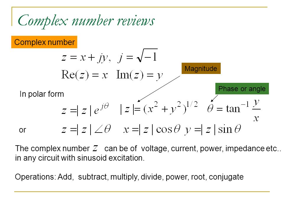 sinusoidal steady state analysis complex number reviews phasors and steady form reviews