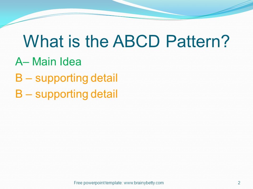 What is the ABCD Pattern.