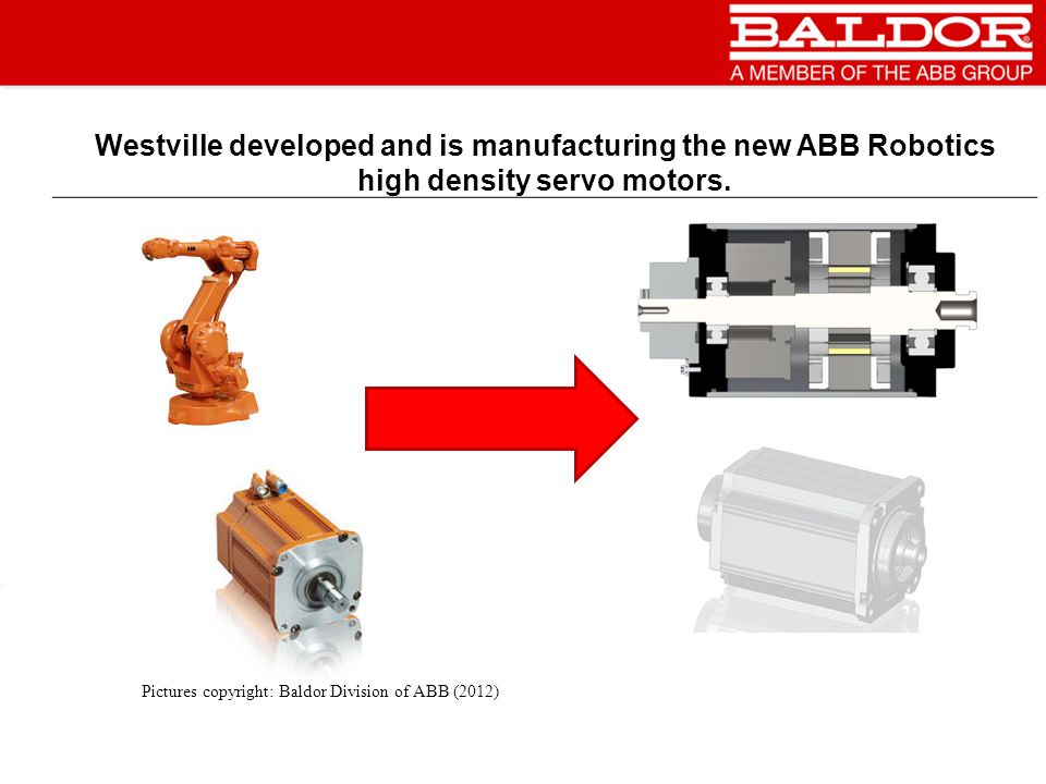 Westville developed and is manufacturing the new ABB Robotics high density servo motors.