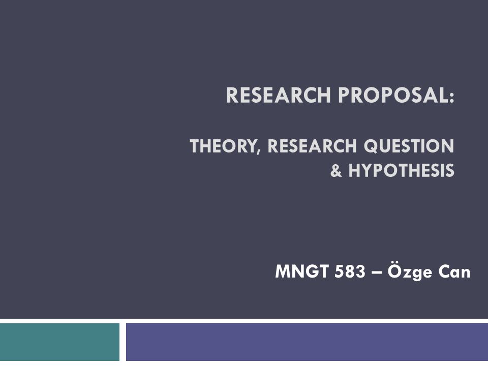 Research proposal question