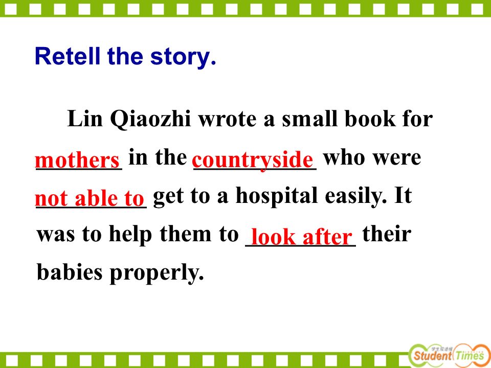 She chose to study at medical college because she wanted to help other women as Lin Qiaozhi did.