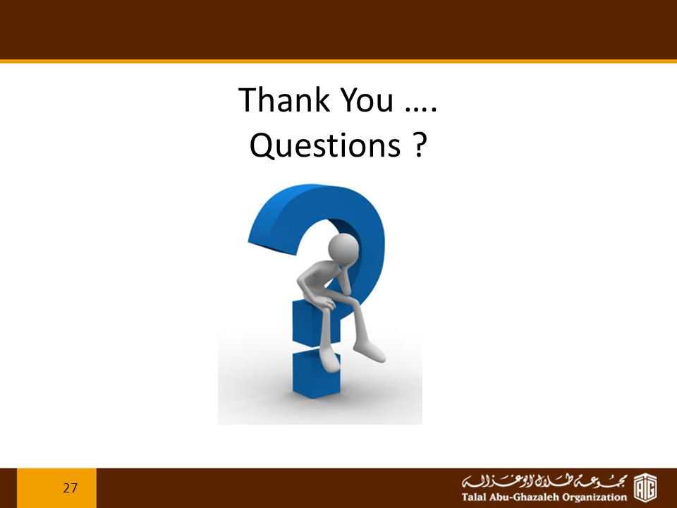 Thank You …. Questions 27