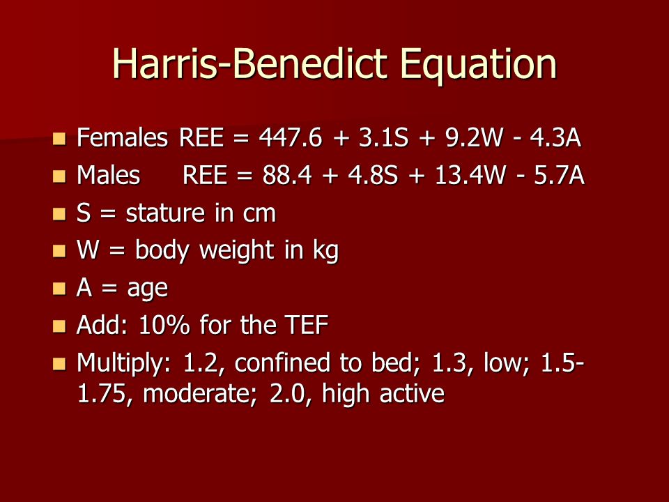 Nutrition Questions What Do Athletes Need And Why 21 Harris Benedict Equation