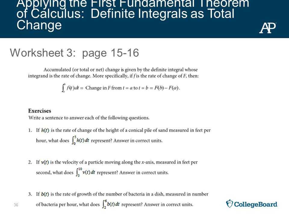 Worksheets Fundamental Theorem Of Calculus Worksheet ap calculus worksheet evaluating definite integrals intrepidpath ab apsi 2016 day 3 professional development work