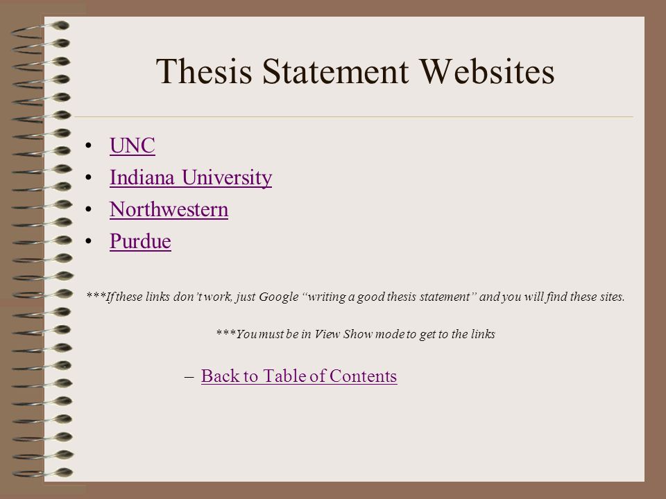Indiana university thesis statement