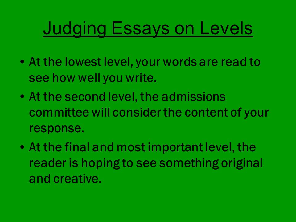 Writing a successful college admission essay