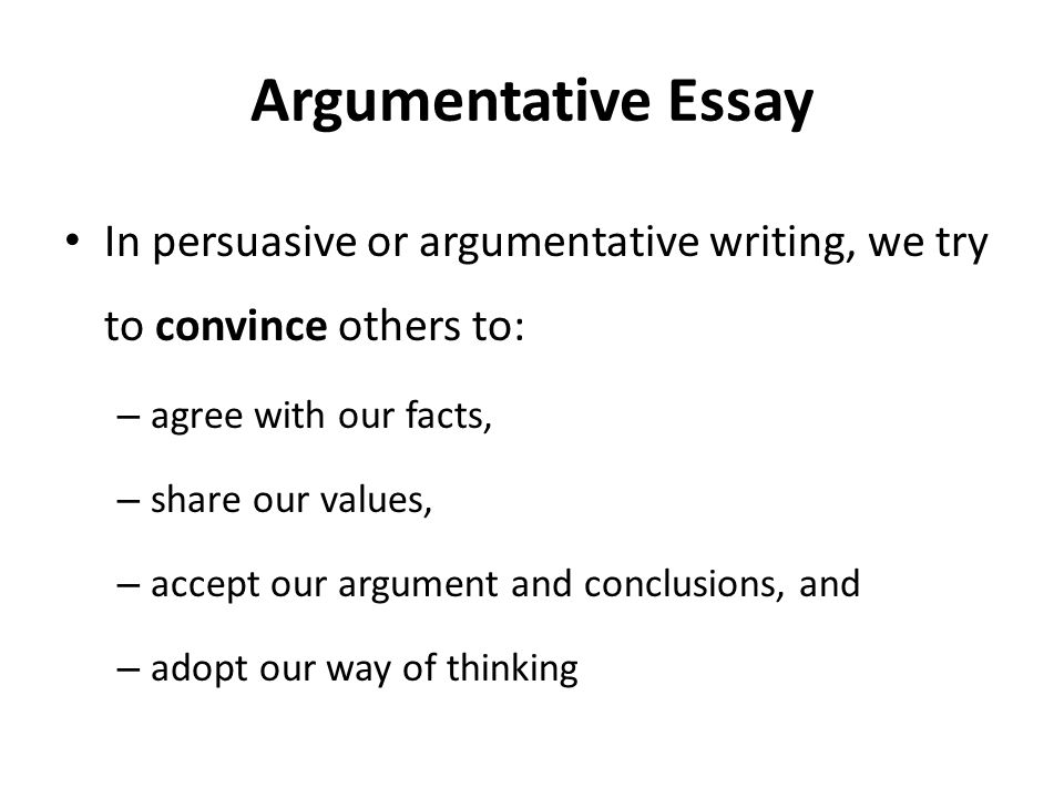 A well written argumentation essay