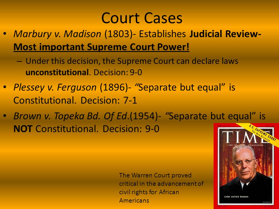 Court Cases Marbury v.