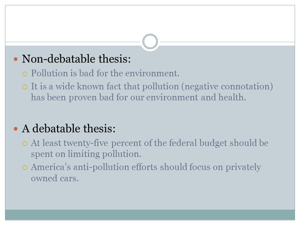 Thesis on environmental pollution