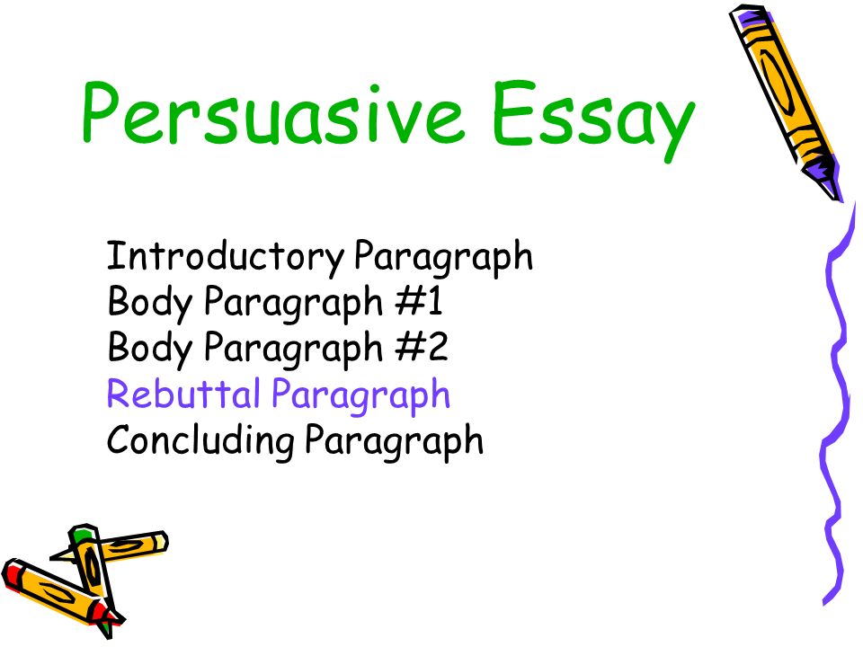 persuasive essay paragraph format Argumentative essays can be organized in many different ways, but one common format for persuasive writing is the five paragraph essay, which includes an introduction, three body paragraphs, and a conclusion. persuasive essay paragraph format Argumentative essays can be organized in many different ways, but one common format for persuasive writing is the five paragraph essay, which includes an introduction, three body paragraphs, and a conclusion.