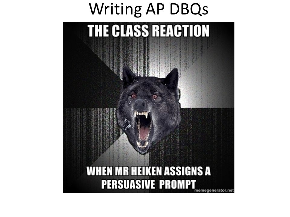 Writing AP DBQs